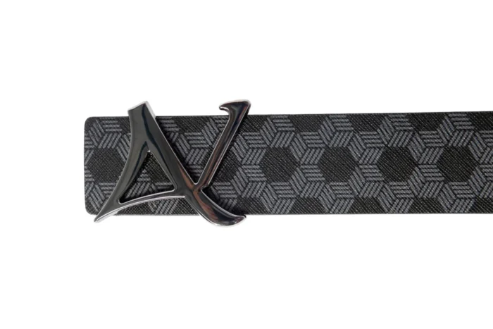 Au Noir Shelby Leather Belt – Black Buckle, Black - Image 3