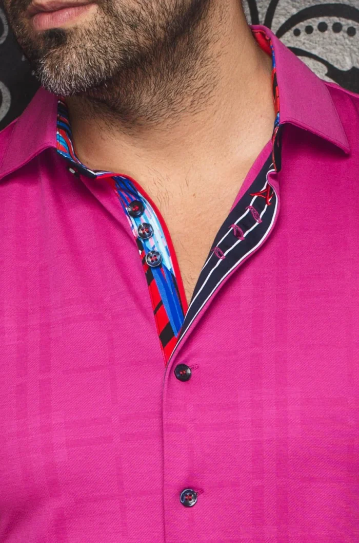 Au Noir Capazza Stretch Shirt – Fuchsia - Image 3
