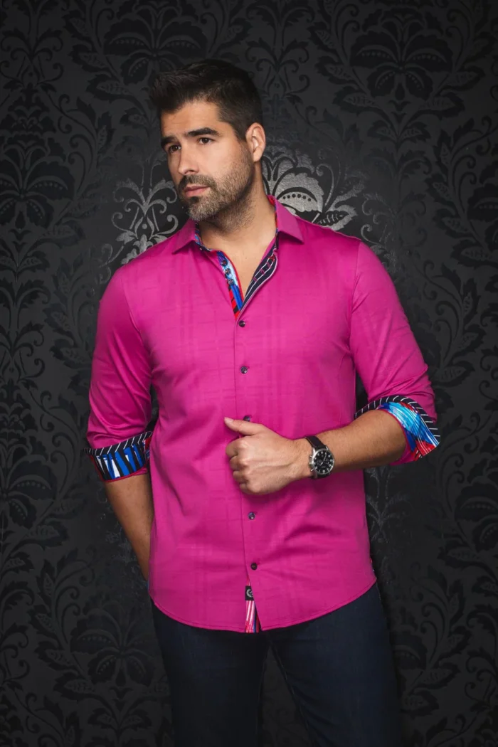 Au Noir Capazza Stretch Shirt – Fuchsia - Image 1