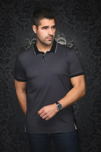 Au Noir Fairmont Stretch Polo – Black