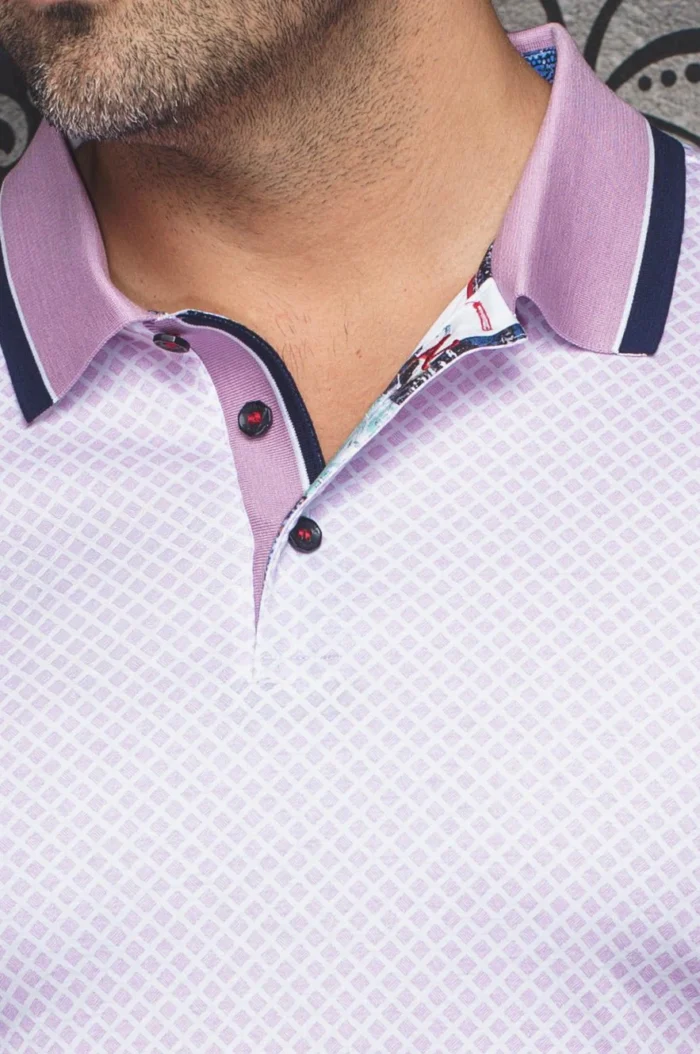 Au Noir Fairmont Stretch Polo – Pink - Image 3